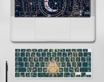 Celestial Moon Stars Keyboard Cover for MacBook Pro 16 14 13 inch, MacBook Air 15 13, MacBook Neo, Protective Keyboard Skin