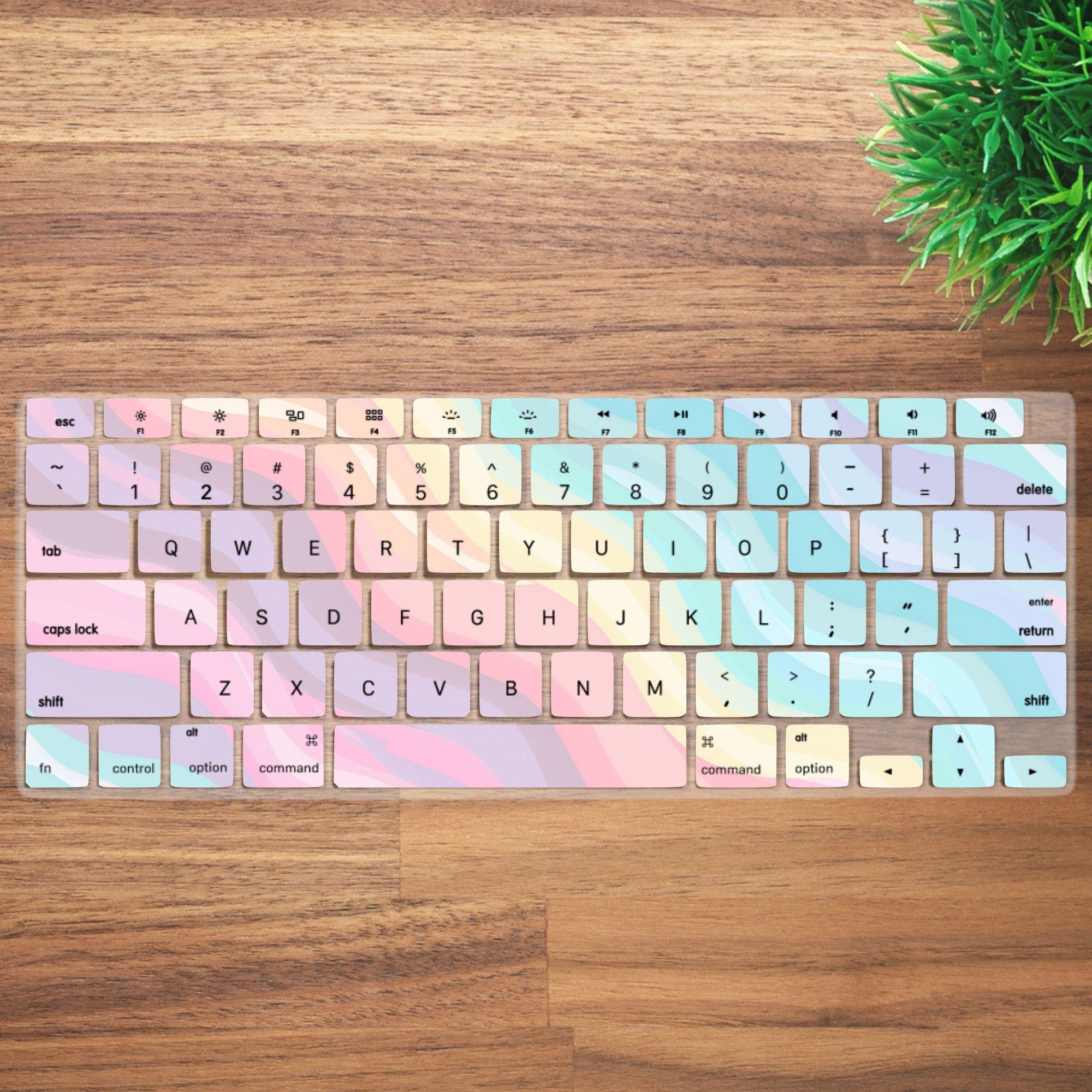 UK/EU Black Skin Keyboard Cover For Apple MacBook Air Pro 11'' 13'' 14' 15'' 16