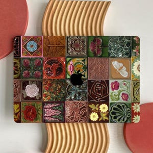 Ceramic Tile Aesthetic MacBook Case for MacBook Air 15 13, MacBook Pro 16 14 13 inch, M4 M3 M2, MacBook Protective Case Cover