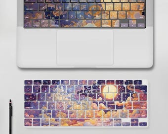 Celestial Moon Sun Keyboard Cover for MacBook Pro 16 14 13 inch, MacBook Air 15 13, MacBook Neo, Protective Laptop Keyboard Skin