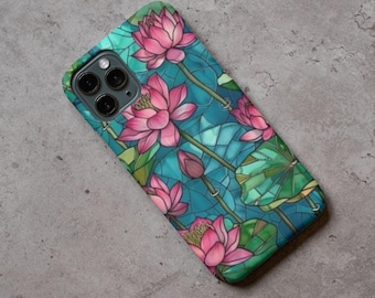 Lotus Art Aesthetic Full Print iPhone Case for iPhone 16 Pro Max, iPhone 16 16E 15 14 13, iPhone Pro Max, iPhone Pro Plus
