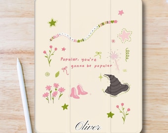 Personalisierte Zauberer von Oz Fan Art iPad Hülle mit Stiftfach, Trifold Stand iPad Hülle für iPad Pro 13 12.9 11, iPad Air 13 ", Air 5 4, iPad Mini