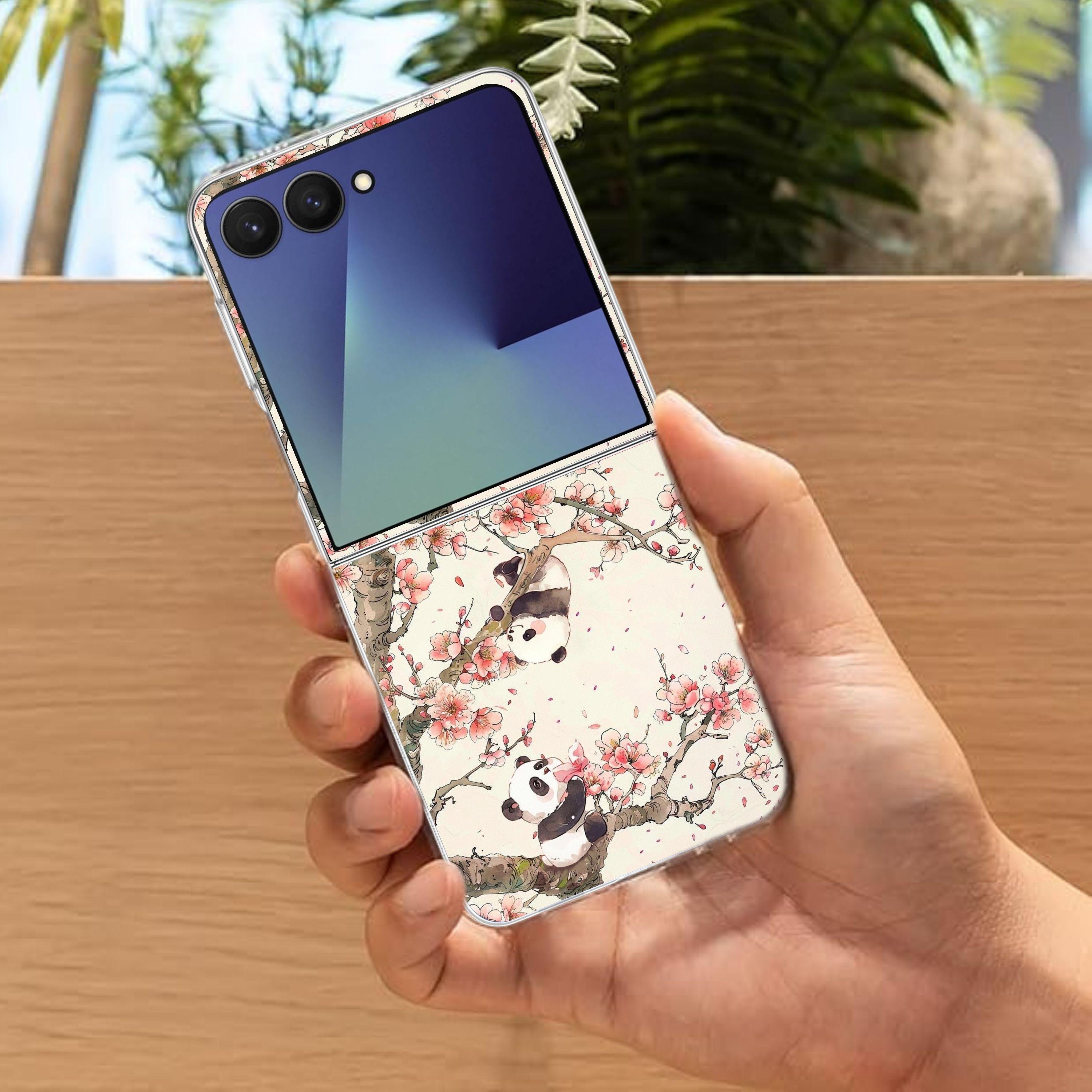 Cute Adorable Panda Galaxy Flip Phone Case for Samsung Galaxy Z