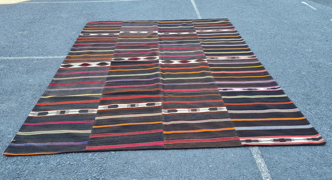 7x9 Turkish Vintage Kilim,area Rug,7x9 Ft,living Room Rug,decorative Rug,oriental Rug,carpet