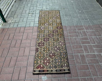 1x6 Hallway Runner,1x6 ft,Turkish Kilim,Handmode Runner Rug,Natural Rug,1x6 kilim rug,Entry Rug,Vintage Rug,Narraw Runner,185x59cm SKU.2898