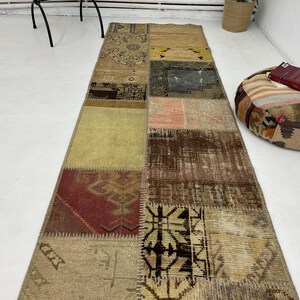 2x8 Patchwork vintage kilim runner 2x8 Colorful patchwork kilim runner 2x8 Turkish handmade runner 2x8 Patchwork runner 2x8 kilim,250x77 cm