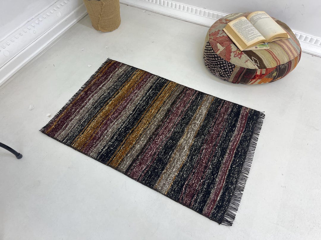 Colorful Vintage Rug 2x3 Ft,turkish Darkly Color Vintage 2x3 Small Rug ...