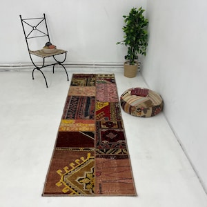 2x8 Patchwork vintage kilim runner 2x8 Colorful vintage kilim runner 2x8 Turkish old kilim runner 2x8 Patchwork kilim runner 2x8,242x72 cm