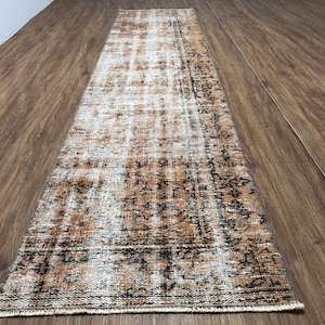 2x8 Oushak Runner Rug,Vintage Runner Rug,1&#39;8x8&#39;3,Anatolian Runner,Turkish Runner Rug 2x8,Handmade Runner,2x8 Vintage Rug,255x57cm SKU.2359