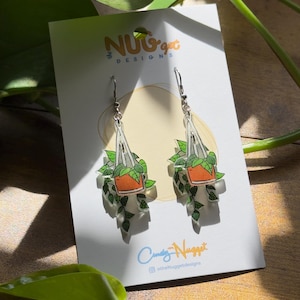 Pothos Plant Earrings