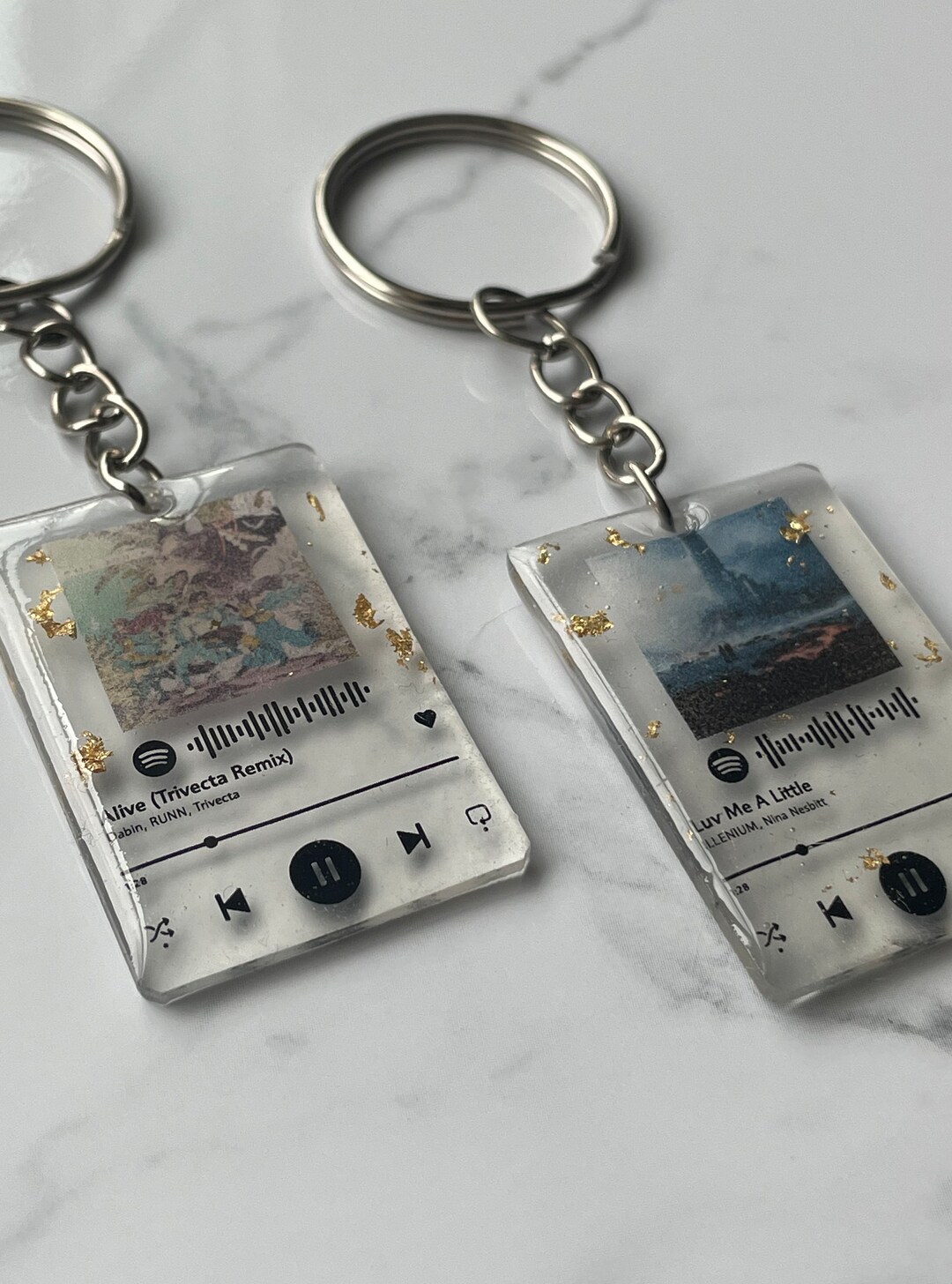 Custom Spotify Keychains Shrinky Dink Etsy