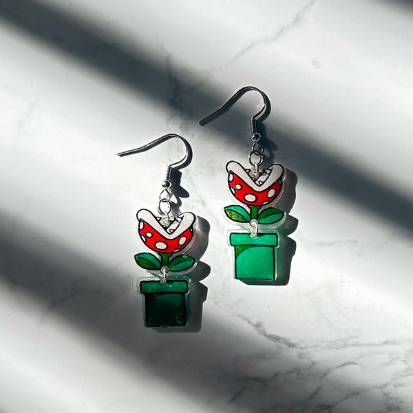Mario Piranha Plant Earrings