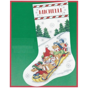 Finished Cross Stitch Christmas Stocking Personalization Christmas Gift Is Made To Order By NatalieARTEmbroidery.