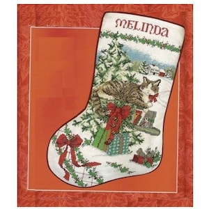 Finished Cross Stitch Christmas Stocking Personalization Christmas Gift Is Made To Order By NatalieARTEmbroidery.