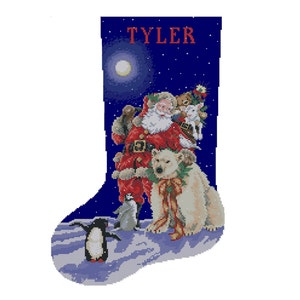 Cross Stitched Christmas Stocking PDF Pattern Downloadable