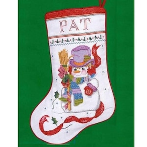 Finished Cross Stitch Christmas Stocking Personalization Christmas Gift Is Made To Order By NatalieARTEmbroidery.