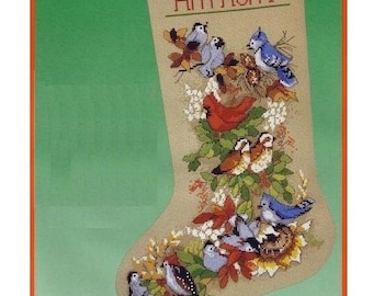 Finished Cross Stitch Christmas Stocking Personalization Christmas Gift Is Made To Order By NatalieARTEmbroidery.