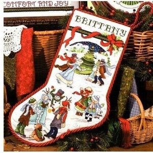 Finished Cross Stitch Christmas Stocking Personalization Christmas Gift Is Made To Order By NatalieARTEmbroidery.