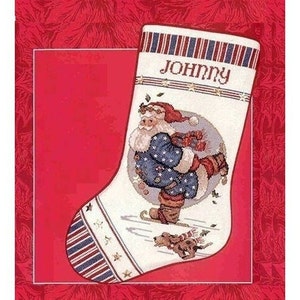 Finished Cross Stitch Christmas Stocking Personalization Christmas Gift Is Made To Order By NatalieARTEmbroidery.