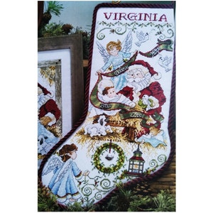 Finished Cross Stitch Christmas Stocking Personalization Christmas Gift Is Made To Order By NatalieARTEmbroidery.