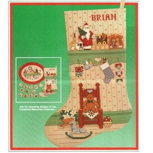 Finished Cross Stitch Christmas Stocking Personalization Christmas Gift Is Made To Order By NatalieARTEmbroidery.