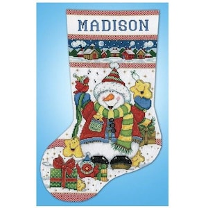 Finished Cross Stitch Christmas Stocking Personalization Christmas Gift Is Made To Order By NatalieARTEmbroidery.