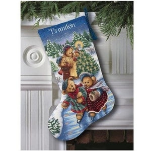 Finished Cross Stitch Christmas Stocking Personalization Christmas Gift Is Made To Order By NatalieARTEmbroidery.