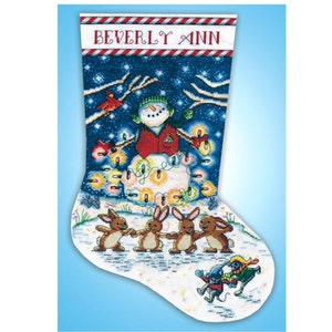 Finished Cross Stitch Christmas Stocking Personalization Christmas Gift Is Made To Order By NatalieARTEmbroidery.