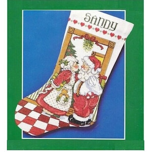 Finished Cross Stitch Christmas Stocking Personalization Christmas Gift Is Made To Order By NatalieARTEmbroidery.