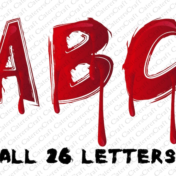 Bloody Letters - Etsy