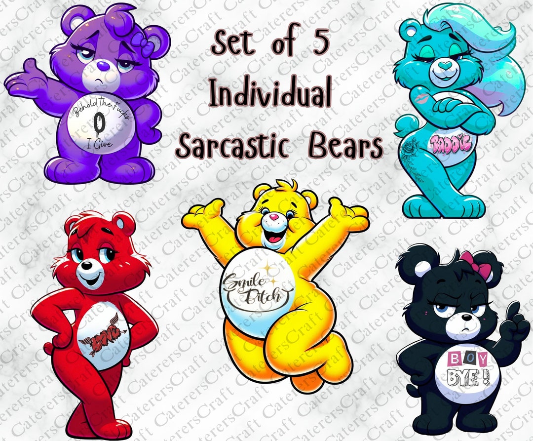 Sarcastic Bear Bundle 5 digital - Etsy Australia