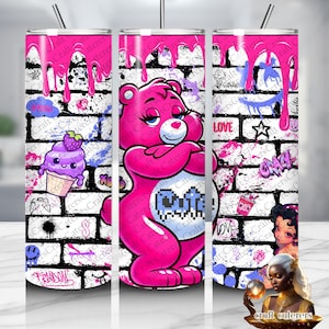 Cute Bear - 20oz Tumbler Wrap - (Digital)