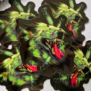 MUTATED DOG STICKER | glossy stickers | 3inch