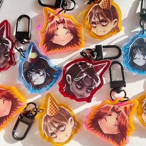 MOUTHWASHING KEYCHAINS | Mini coloured keychains | Anya, Daisuke, Swansea and Jimmy | 1.5” inches