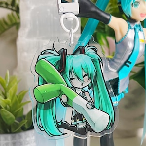 HATSUNE MIKU KEYCHAIN - Chibi Miku - Vocaloid - Acrylic keychain - 2.5&quot;
