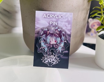 CHIBI CALNE CA acrylspeld | Hatsune Miku | Vocaloïde | Acrylspeld met epoxyafwerking | 1,5"