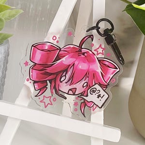 CHIBI TETO KEYCHAIN - Utauloid - Kasane Teto - Acrylic keychain - 2.5&quot;