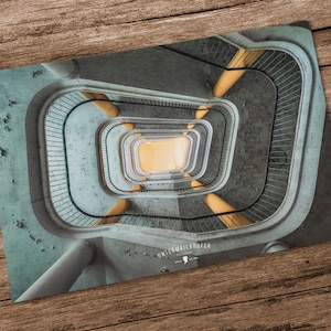 Postkarte No.11 - "spiral lines" - DIN A5 Lost Places FineArt by Peter Untermaierhofer