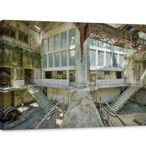Lost Places canvas 30 x 20 cm &quot;hydro powerplant&quot; by Peter Untermaierhofer