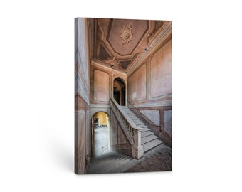 Lost Places canvas 20 x 30 cm "staircase m." by Peter Untermaierhofer