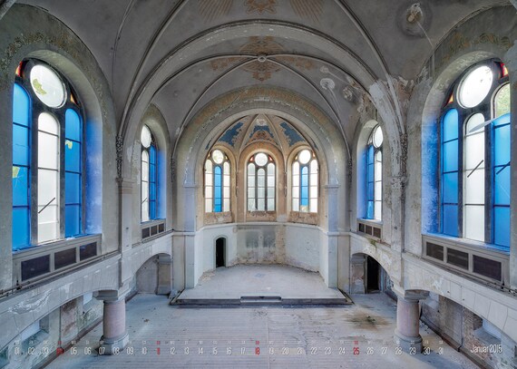 Calendar 15 A3 Lost Churches Fineart By Peter Etsy
