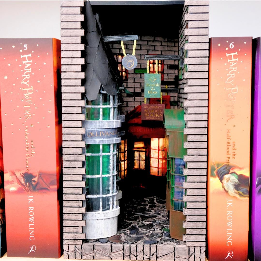 Book Nook Harrypotter Etsy