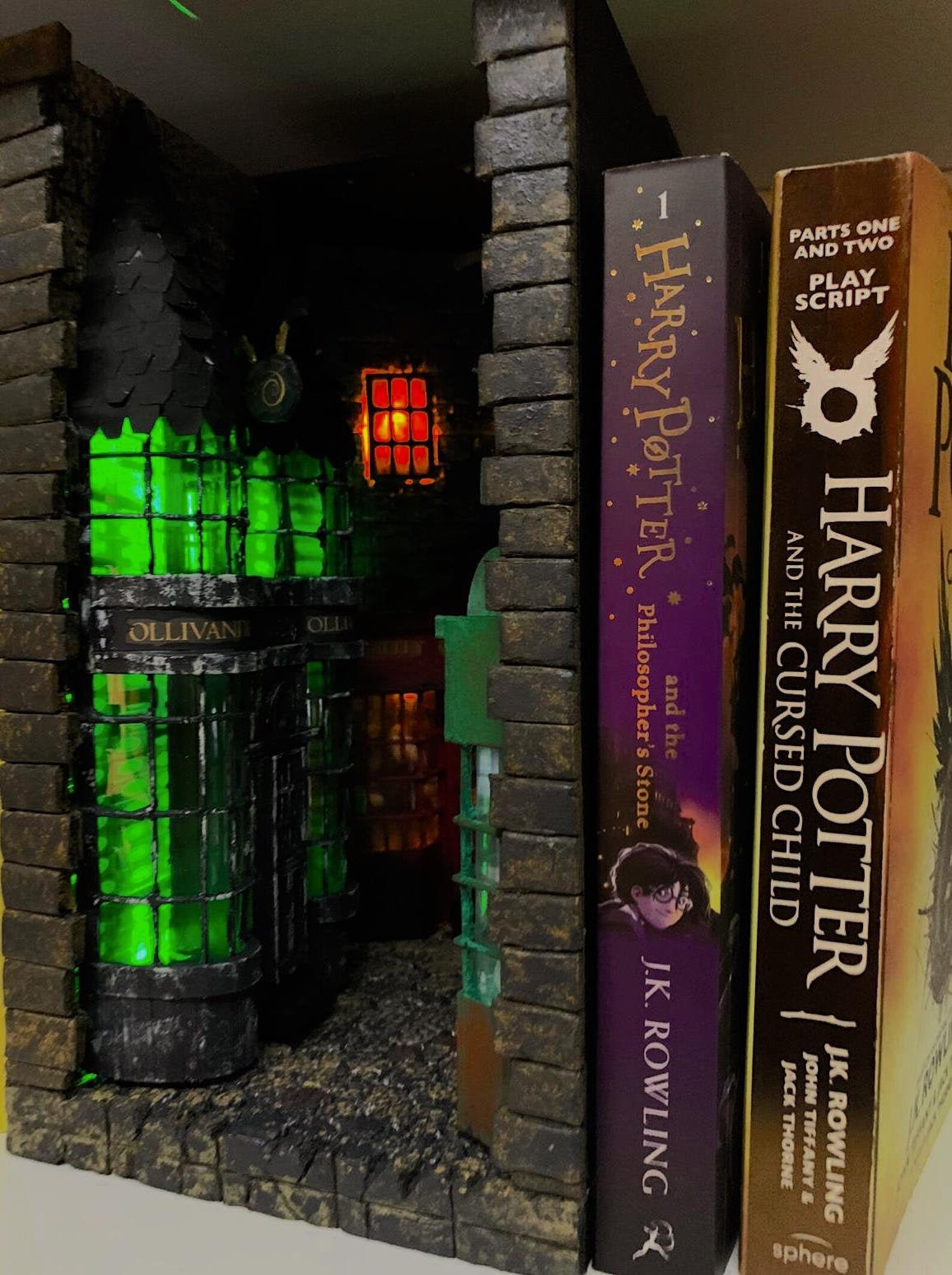 Harry Potter Diagon Alley Book Nook shelf insert bookshelf Etsy