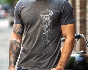 Jellyfish Shirt | Ocean Graphic Tee | Marine Life T-Shirt | Gildan Softstyle Tee | Coastal Gift | Beach Lover Shirt | Unisex Sea Life Tee