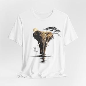 Elephant Nature T-Shirt: Unisex Jersey Tee, Wildlife Lover Gift