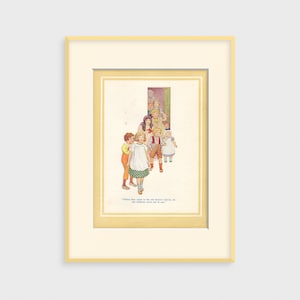 1930s Schoolchildren Original Print by Harry G. Theaker from Waterbabies | Vintage Book Illustration, Baby Nursery Decor Fairytale Wall Art