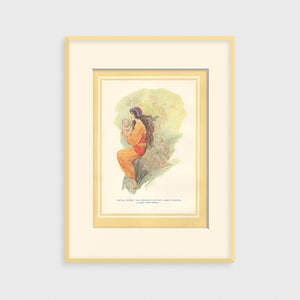 1930s Waterbabies Original Print by Harry G. Theaker | Vintage Queen of Fairies Book Illustration, Baby Nursery Decor Fairytale Wall Art