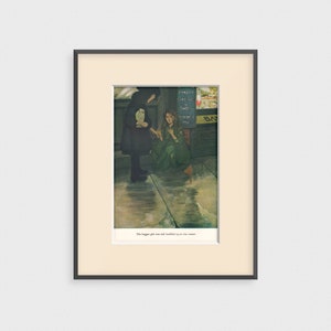 Vintage &quot;Beggar Girl&quot; Original Print by Ethel Franklin Betts | &quot;A Little Princess&quot; Book Plate Wall Art, Sarah Crew Girl Room Edwardian Decor