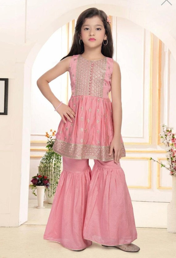 Little Princess party wear sharara gharara latest dress designs and ideas |  Pakistani kids dresses, Dresses kids girl, Kids fashion dress