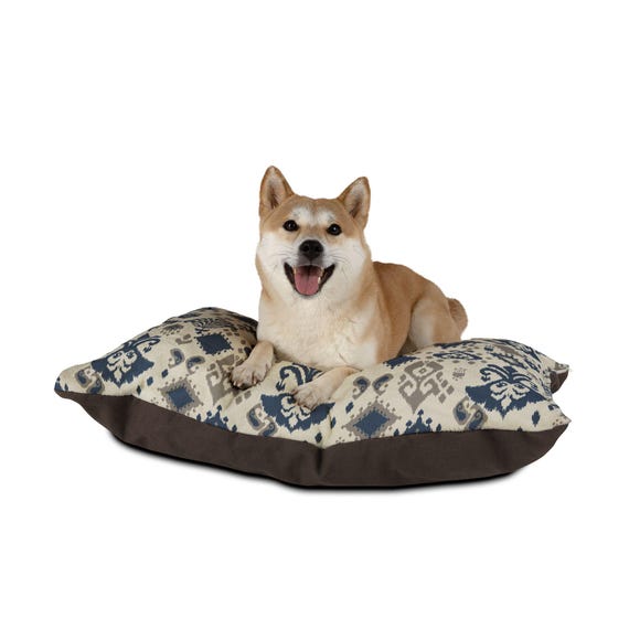 Luxury Dog Bed With Mid-century Pattern, Personalized Dog Bed